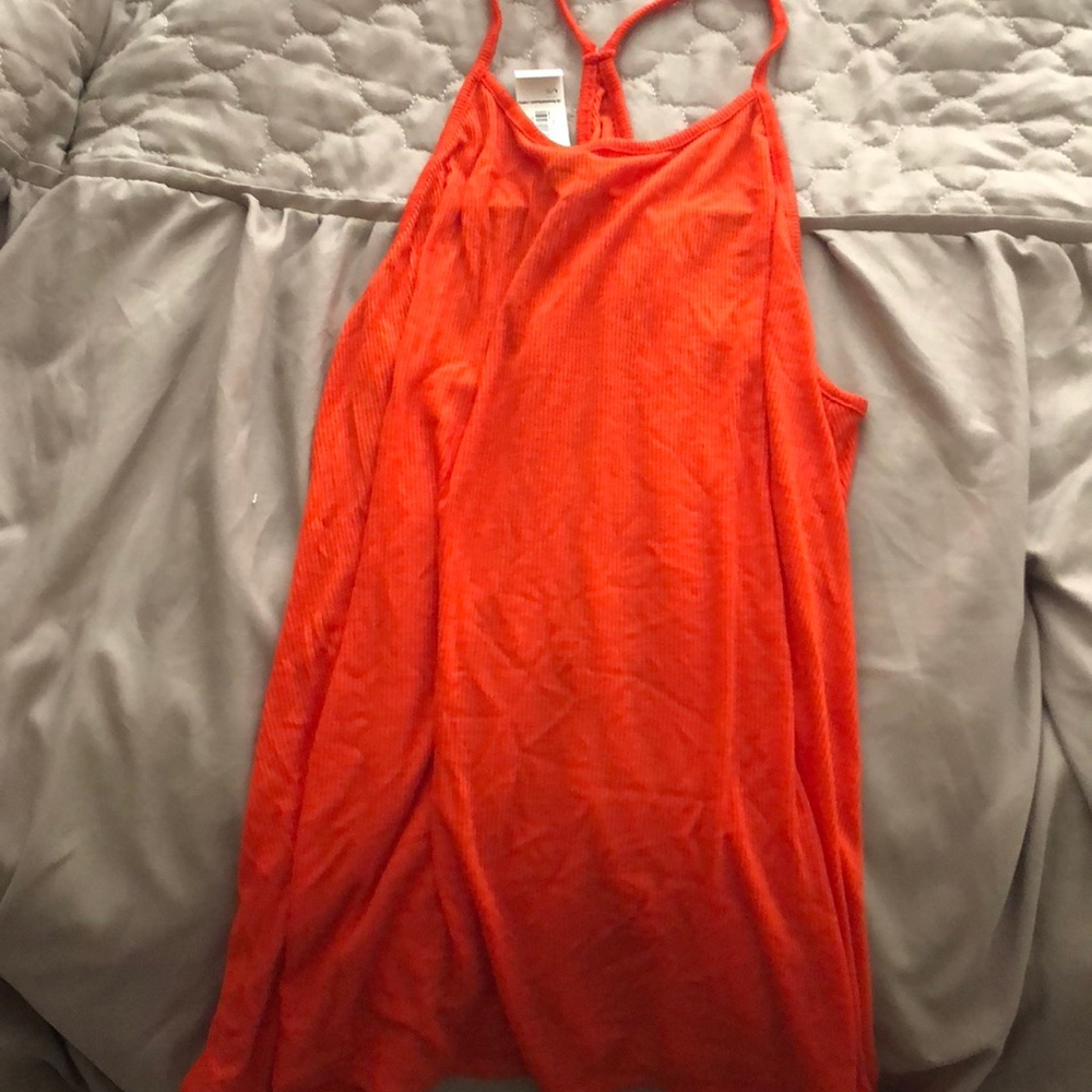 Razor back ribbed tank top